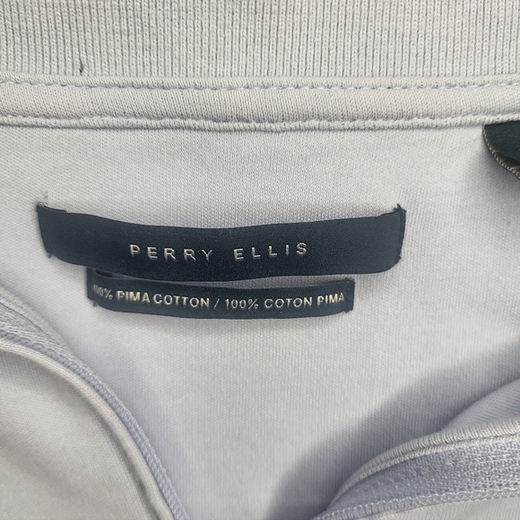 Perry Ellis 100% Pima Cotton Mens Quarter Zip Xl Soft & Comfortable A91 - Picture 3 of 7